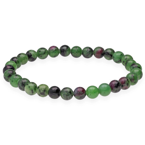 Zoisit mit rubin kugelarmband - zoisit,