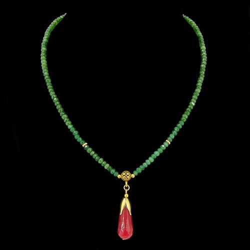 Smaragd kette collier - smaragd,