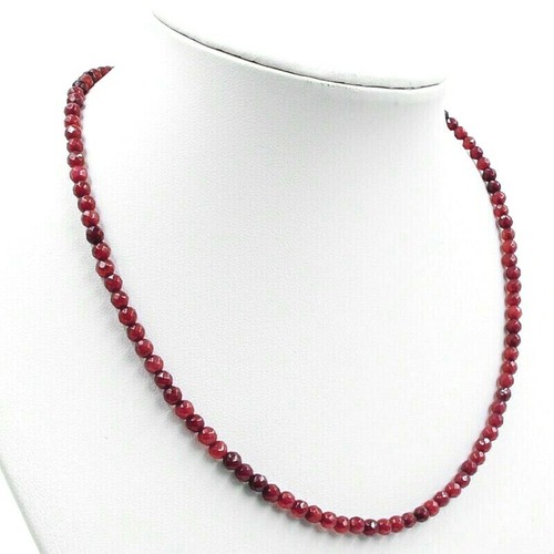 Rubin halskette 925 sterling - rubin,