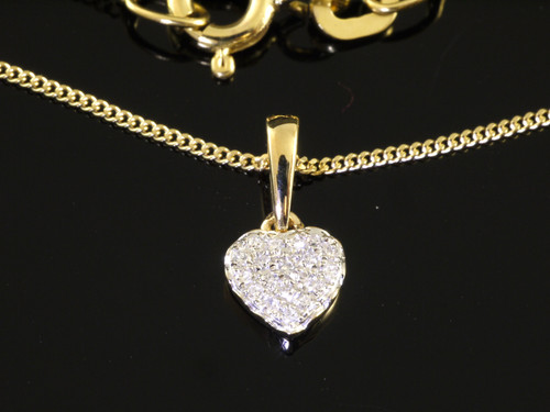 585 gold mini herz diamant - 585,