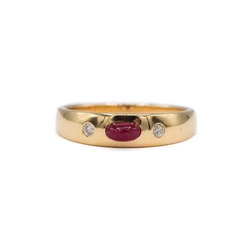Ring bandring mit rubin - ring,