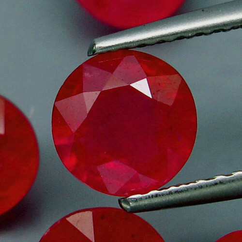 Rubin ruby rund - 1x,