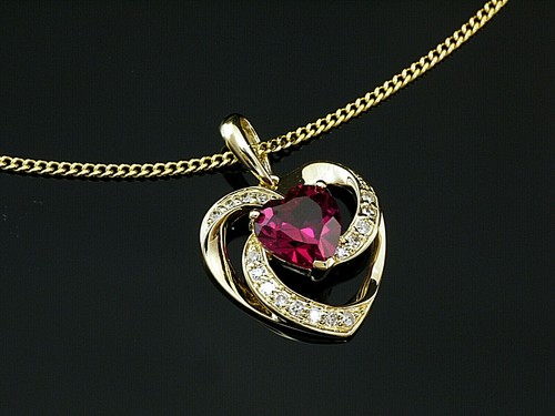 585 goldkette mit - goldkette, herz