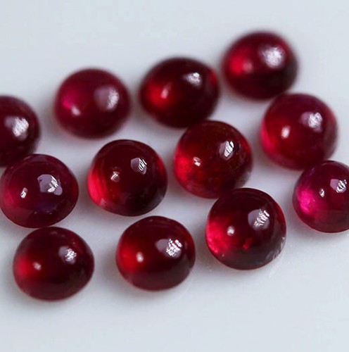 Rubin rund cabochon 2mm - rund,