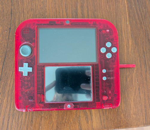 Nintendo 2ds transparent - transparent, rot