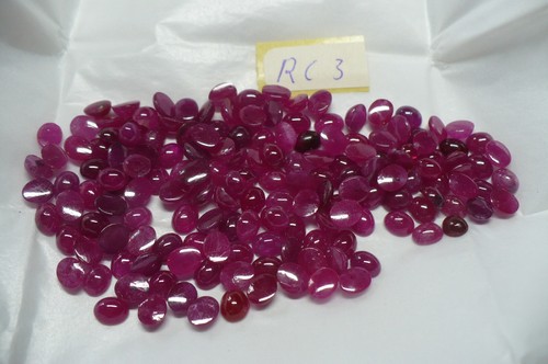 Ovale rubin cabochon - 3,