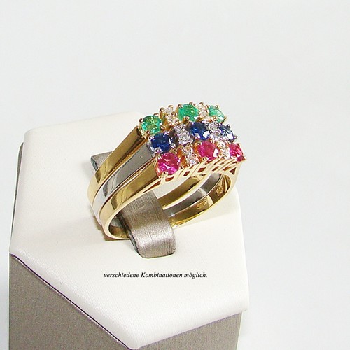 Ring gelb und weißgold - ring, gelb-