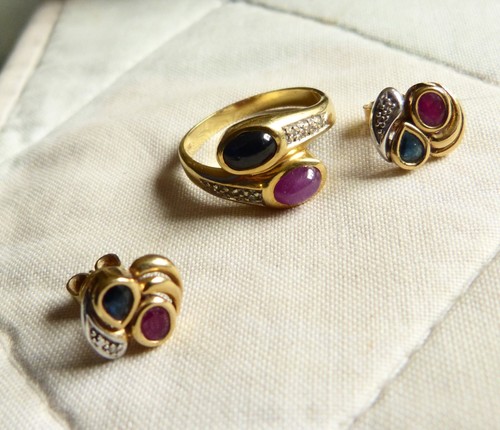 Gold 750 ring und - 18,