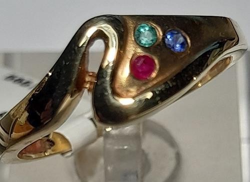 Ring gold 585 saphir - ring,